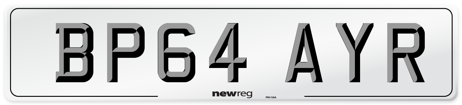 BP64 AYR Number Plate from New Reg
